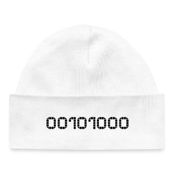 Binary notation - 40 - Baby Organic Beanie - white - Front