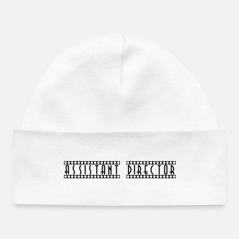 Assistant_Director - Baby Organic Beanie - white