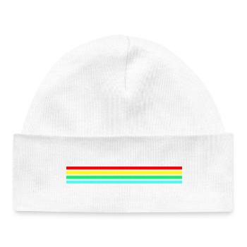 Retro Neonfarbige Friendly Raider - Baby Organic Mütze - Weiß - Vorne