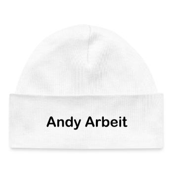 Andy Arbeit - Baby Organic Mütze - Weiß - Vorne