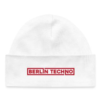 Berlin Techno Hard Dark Rave - Bonnet bébé bio - blanc - Devant