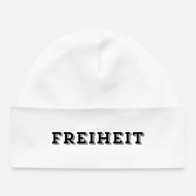 LIBERTÉ – Sans limites et libre - Bonnet bébé bio - blanc