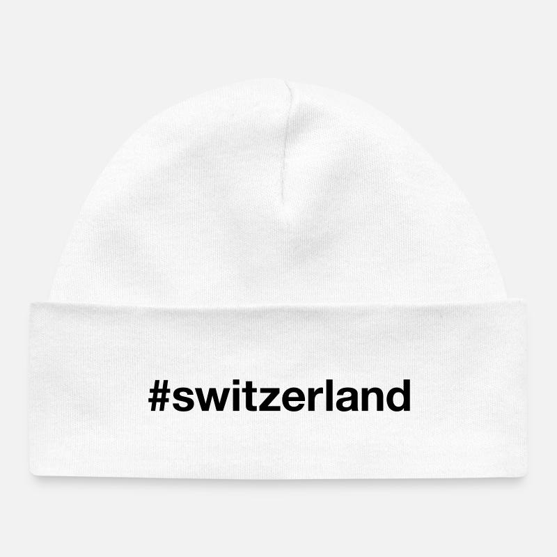 SUISSE Hashtag Suisse - Bonnet bébé bio - blanc