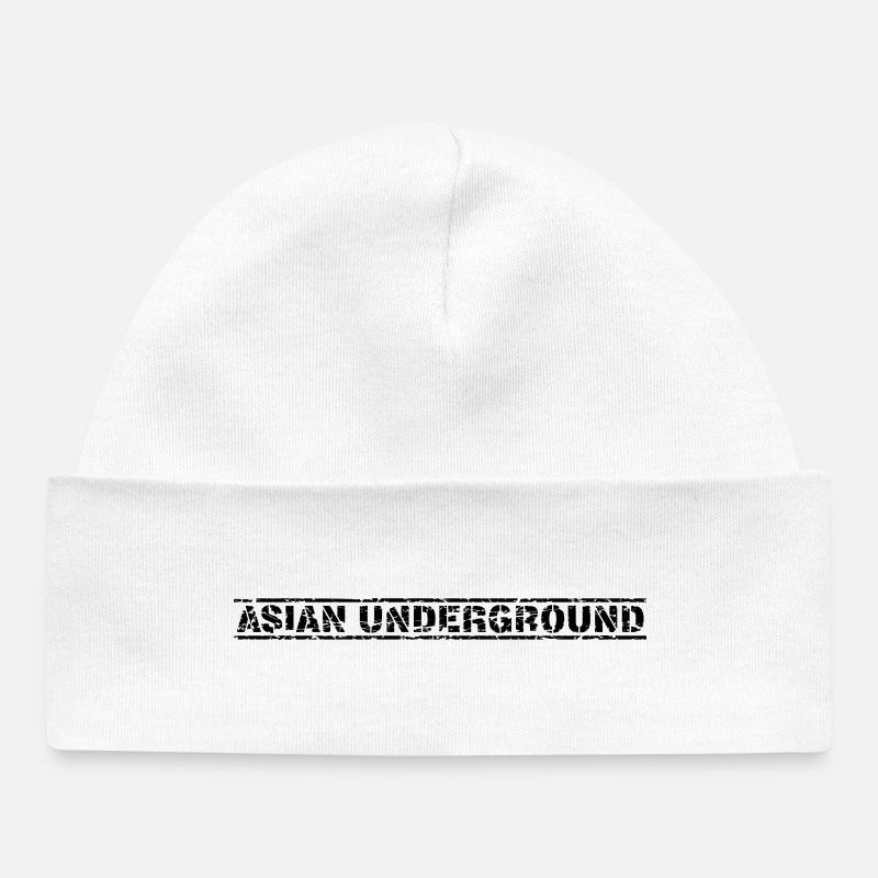 Asian Underground - Baby Organic Beanie - white