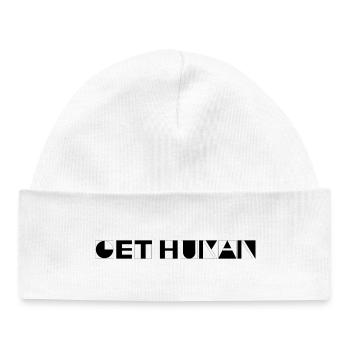 Soyez humain - Bonnet bébé bio - blanc - Devant