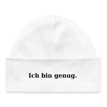 Ich bin genug - Baby Organic Mütze - Weiß - Vorne
