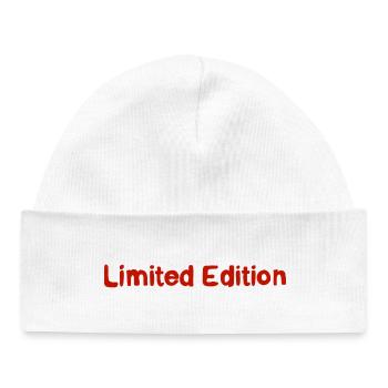 Limited Edition Schriftzug Retro - Baby Organic Mütze - Weiß - Vorne