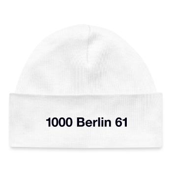 Berlin 61 Kreuzberg - Bonnet bébé bio - blanc - Devant