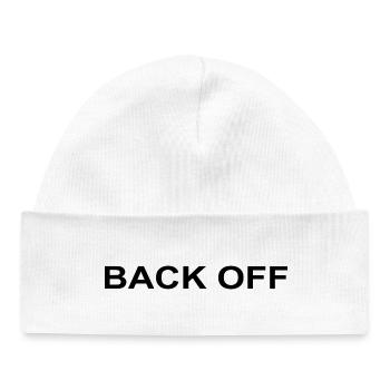 Recule, drôle de dicton. - Bonnet bébé bio - blanc - Devant