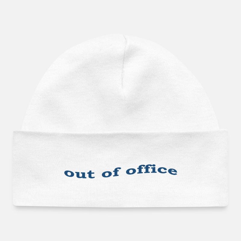 Slogan drôle de vacances hors du bureau - Bonnet bébé bio - blanc