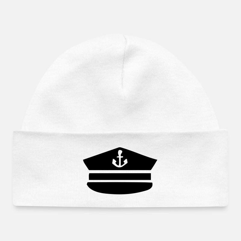 Casquette de capitaine - Capitaine - Bonnet bébé bio - blanc