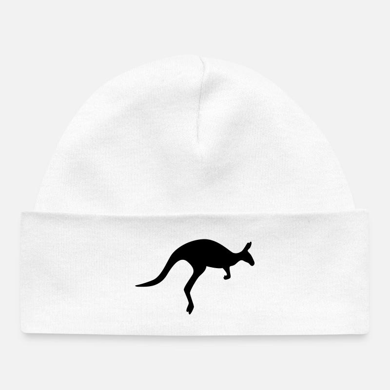 kangaroo - Baby Organic Beanie - white