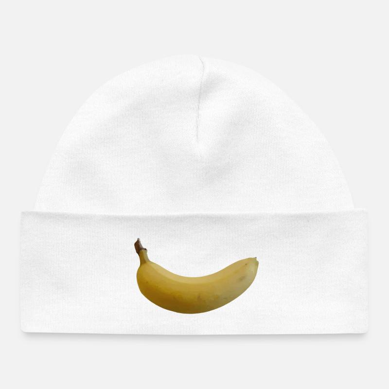 Banane - Bonnet bébé bio - blanc