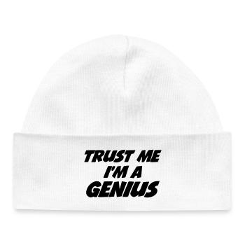Trust me I'm a Genius - Baby Organic Beanie - white - Front
