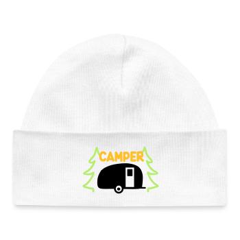Camper - ready for vacation - Baby Organic Beanie - white - Front