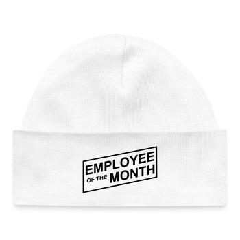 Employé du mois - Bonnet bébé bio - blanc - Devant