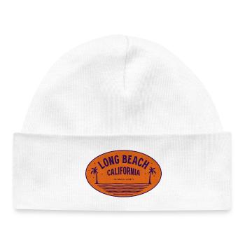 Vintage Long Beach California - Baby Organic Beanie - white - Front