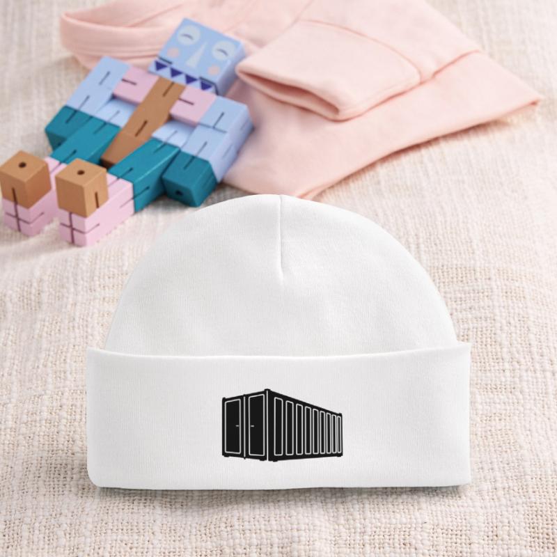 Sea container shadow image logistics logo Baby Organic Beanie