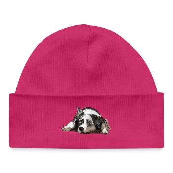 Australian Shepherd - Baby Organic Beanie - white - Front