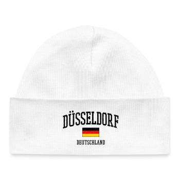 Dusseldorf Germany Flag Cities Motif - Baby Organic Beanie - white - Front