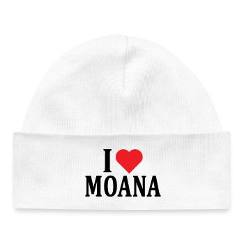 T-Shirt Name I love Moana T-Shirt Geschenkidee - Baby Organic Mütze - Weiß - Vorne