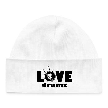 Liebe Drumz - Baby Organic Mütze - Weiß - Vorne