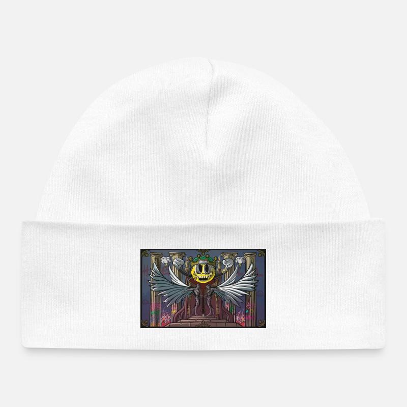 Trône du Chaos - Cartoon Royalty - Bonnet bébé bio - blanc