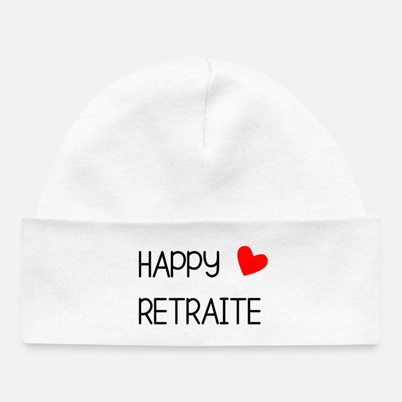 RETRAITE. RETRAITE. RETRAITEE. RETRAITE - Bonnet bébé bio - blanc