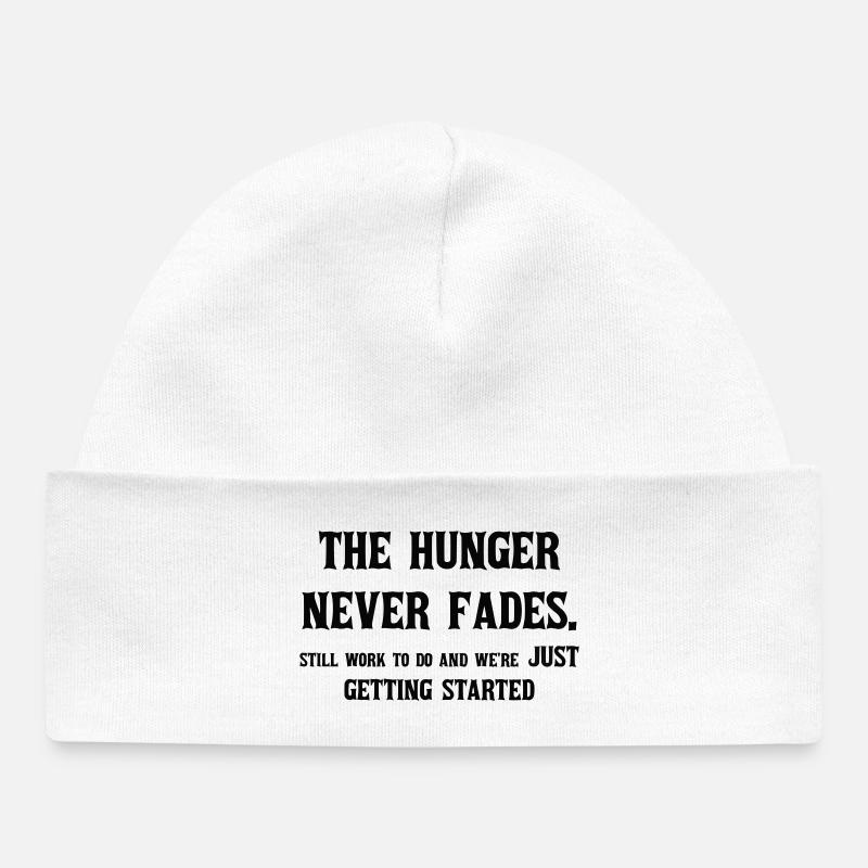 Citation inspirante sur la persévérance - Bonnet bébé bio - blanc