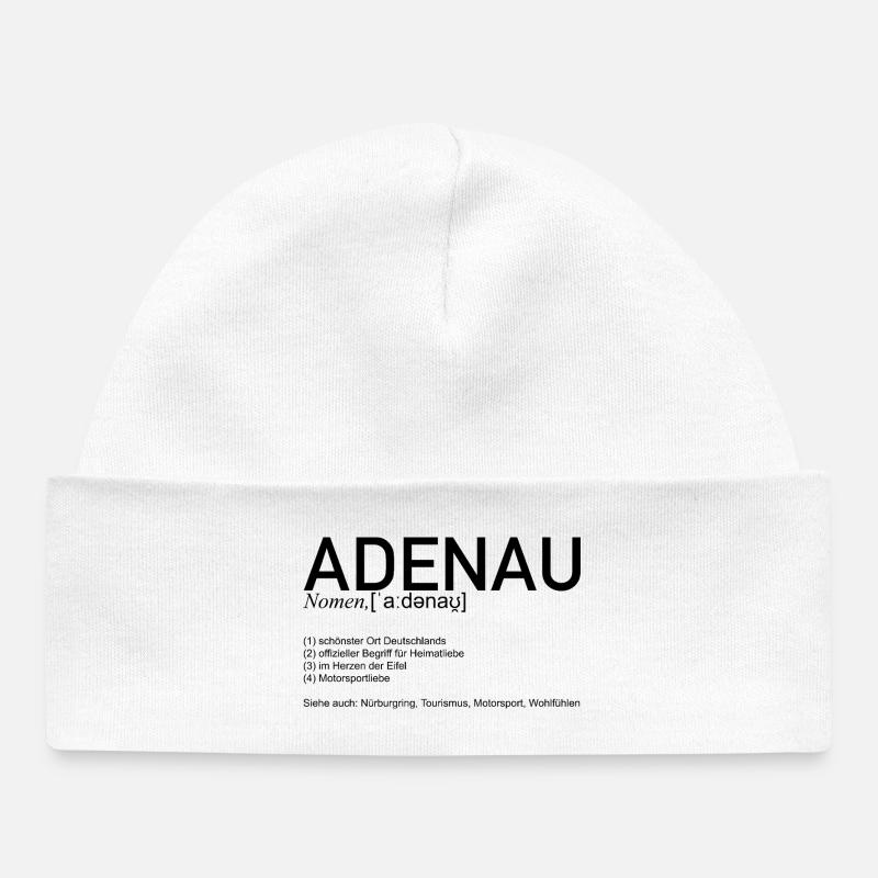 Adenau [Signification] - Bonnet bébé bio - blanc