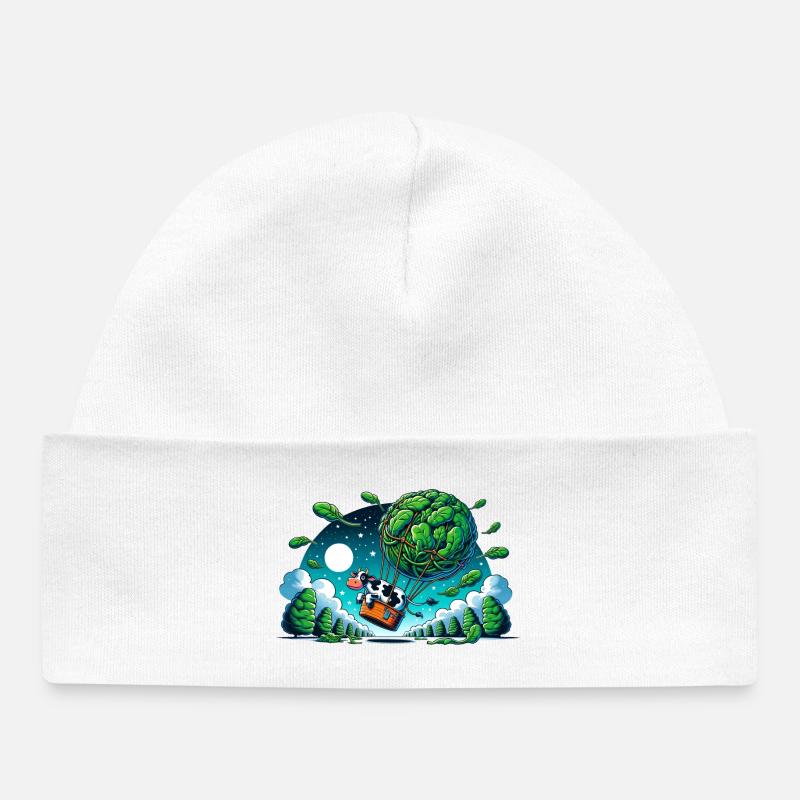 Voyage de la vache Leaf Lift - Bonnet bébé bio - blanc