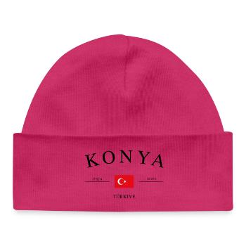 Konya Türkei – Urlaub Souvenir & Geschenk - Baby Organic Mütze - Weiß - Vorne