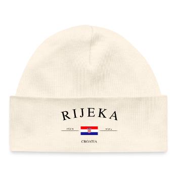 Rijeka Kroatien – Urlaub Souvenir & Geschenk - Baby Organic Mütze - Weiß - Vorne