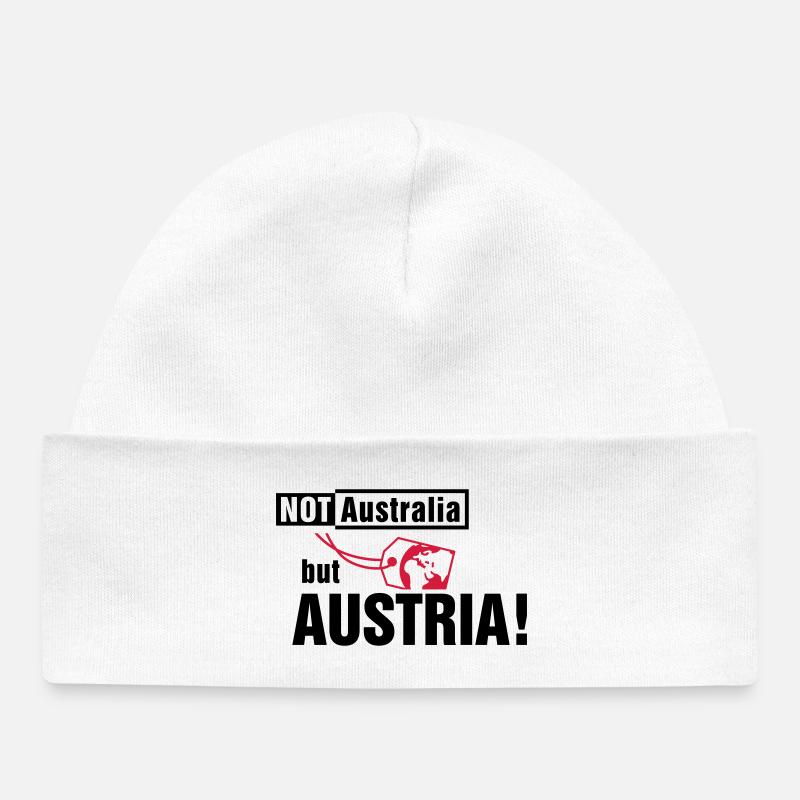 Pas l’Australie, mais l’Autriche - Bonnet bébé bio - blanc