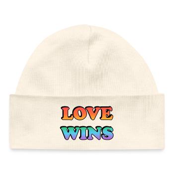 L’amour gagne la fierté Gradient - Bonnet bébé bio - blanc - Devant