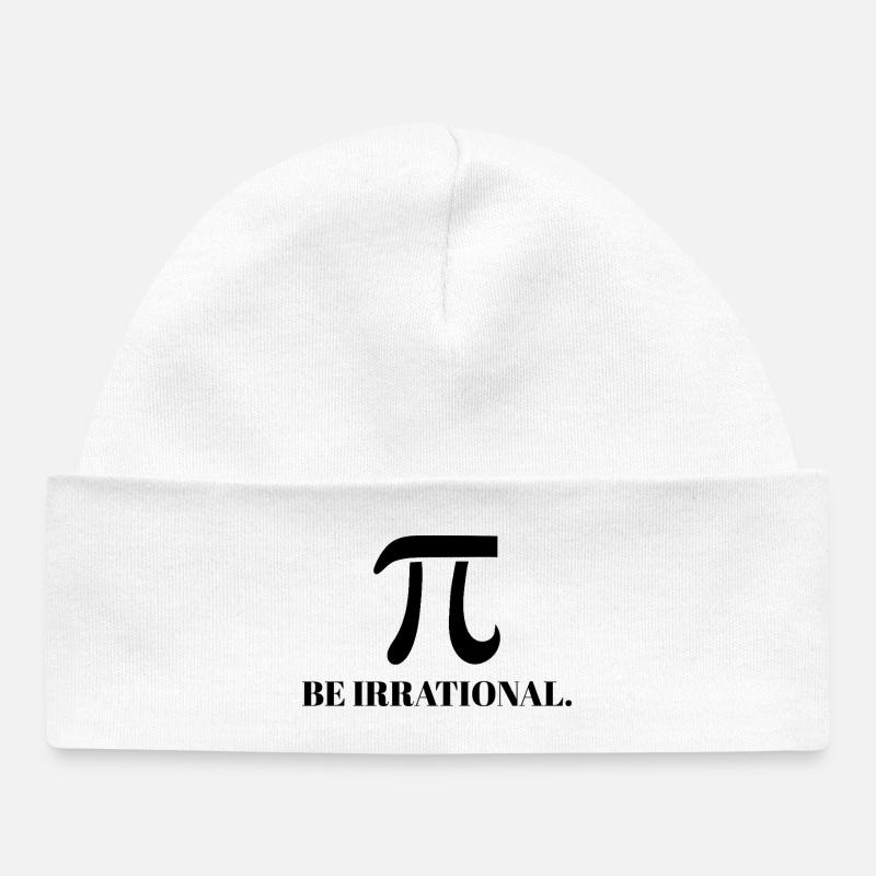 PI - Sei irrational - Schwarz - Baby Organic Mütze - Weiß