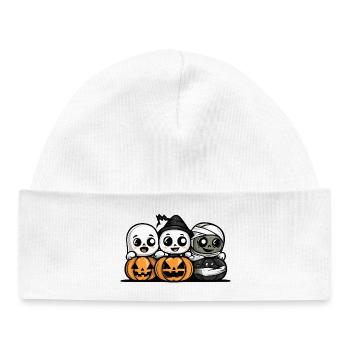 Bande dessinée Halloween Party Trick Or Treat - Bonnet bébé bio - blanc - Devant