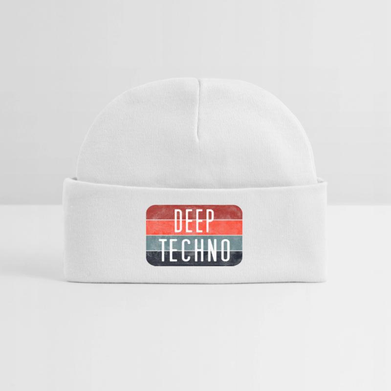Deep Techno Gradient Stripes Baby Organic Beanie
