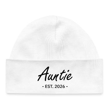 Auntie est 2026 - Bonnet bébé bio - blanc - Devant
