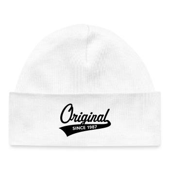 Original depuis 1987 (année de naissance, anniversaire / b) - Bonnet bébé bio - blanc - Devant