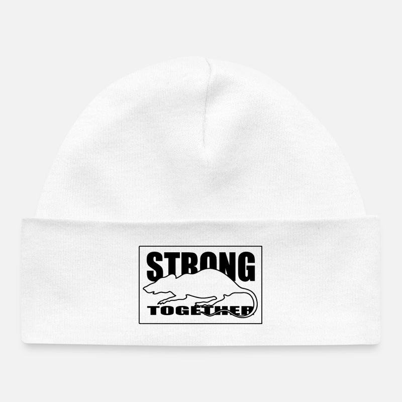 Red Constellation Nightscape - Baby Organic Beanie - white