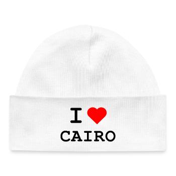 J’adore le design de cœurs du Caire - Bonnet bébé bio - blanc - Devant