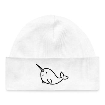 Narval - Bonnet bébé bio - blanc - Devant