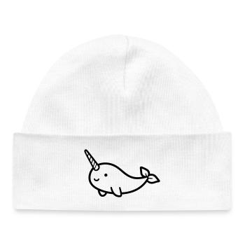 Narval - Bonnet bébé bio - blanc - Devant