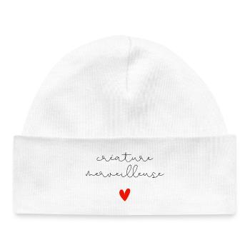 Wonderful Creature - Baby Organic Beanie - white - Front