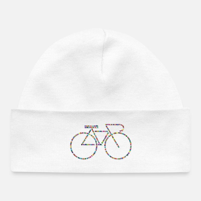 Langages vélologiques V1 - Bonnet bébé bio - blanc