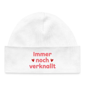Still in love – love statement saying - Baby Organic Beanie - white - Front