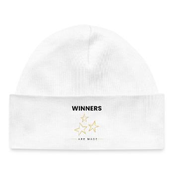 Les gagnants sont réduits à une citation motivationnelle minimale - Bonnet bébé bio - blanc - Devant