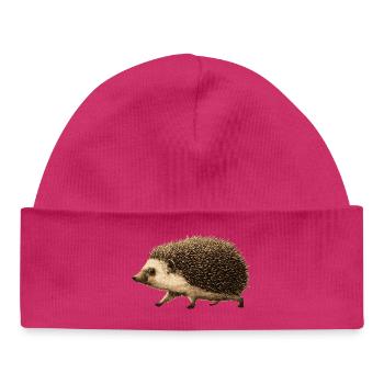Drôle de hérisson - Bonnet bébé bio - hot pink - Devant