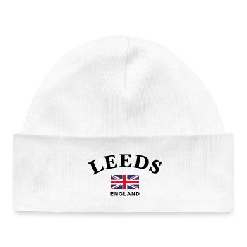 Leeds, England - Baby Organic Beanie - white - Front